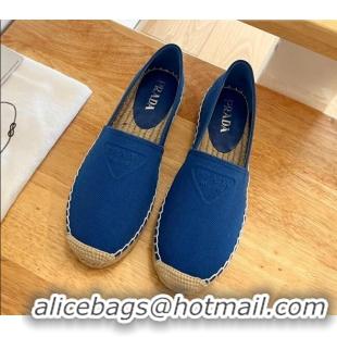 Top Design Prada Logo Canvas Espadrilles 2072204 Blue