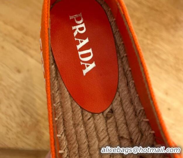 Pretty Style Prada Logo Canvas Espadrilles 2072204 Red