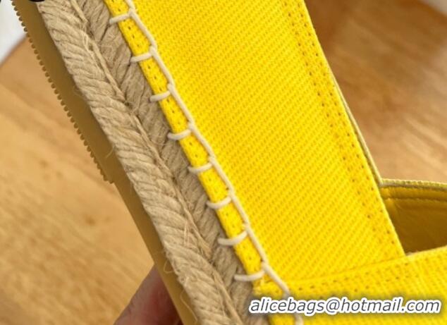 Top Grade Prada Logo Canvas Espadrilles 2072204 Yellow