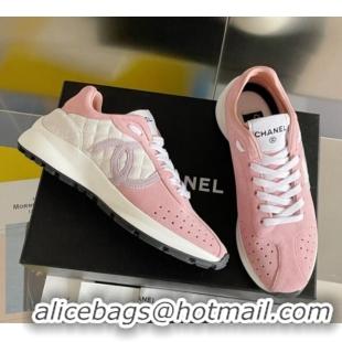 Popular Style Chanel Suede Sneakers G39074 Pink/White