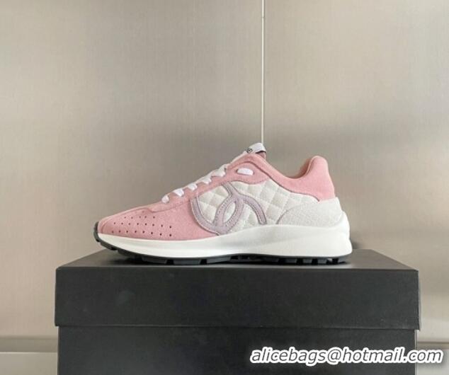 Popular Style Chanel Suede Sneakers G39074 Pink/White