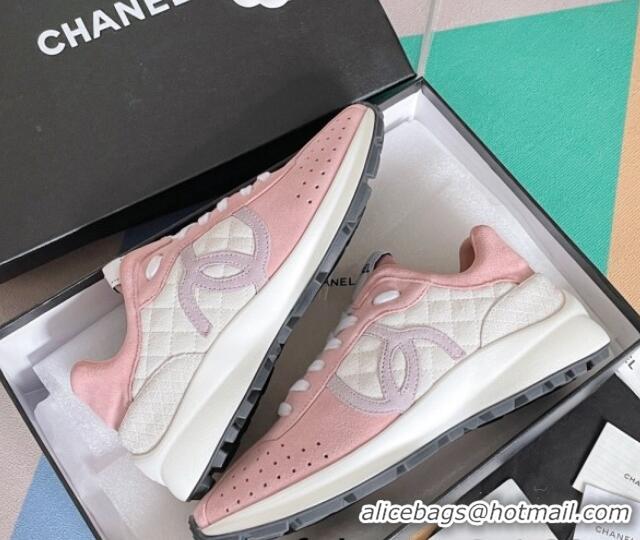 Popular Style Chanel Suede Sneakers G39074 Pink/White