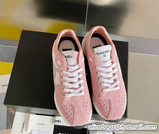 Popular Style Chanel Suede Sneakers G39074 Pink/White