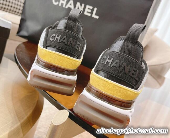 Trendy Design Chanel Fabric & Suede Sneakers G39070 Yellow