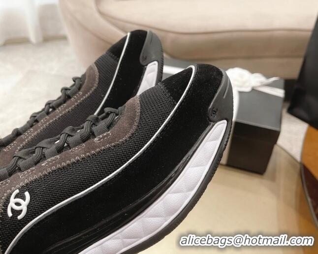 Grade Quality Chanel Fabric & Suede Sneakers G39070 Black