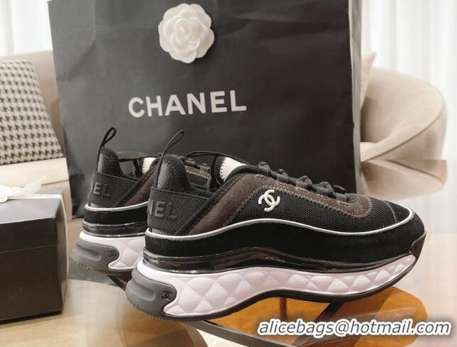 Grade Quality Chanel Fabric & Suede Sneakers G39070 Black