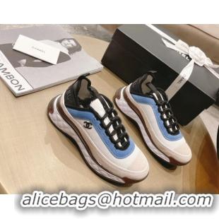 Cheap Price Chanel Fabric & Suede Sneakers G39070 Blue