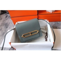 Top Quality Hermes Roulis 19cm Evercolor 9D H9003 gray&Gold