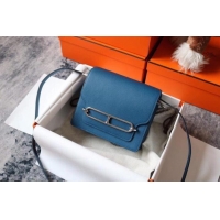 Good Product Hermes Roulis 19cm Evercolor 9D H9003 blue&Silver