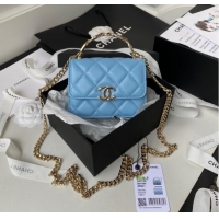 Good Product Chanel CLUTCH WITH CHAIN AP2758 blue