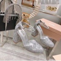 ​Pretty Style Miu Miu Sequins Pumps 8.5cm MU1948 Silver 2022