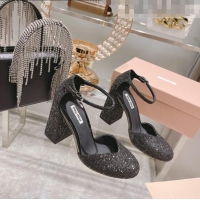 Super Quality Miu Miu Sequins Pumps 8.5cm MU1948 Black 2022