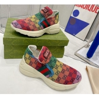 Discount Gucci Multicolor GG Canvas Slip-on Sneakers 2052609