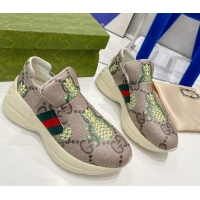 Duplicate Gucci Pineapple Print Slip-on Sneakers 2052610