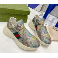 Classic Hot Gucci Tiger Print GG Canvas Slip-on Sneakers 2052611