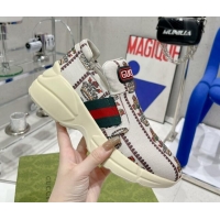 Sophisticated Gucci 100 Canvas Slip-on Sneakers White 2052613