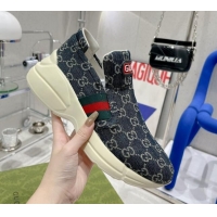 Cheap Gucci GG Denim Slip-on Sneakers Blue 2052614