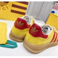 Purchase adidas x Gucci Gazelle Suede Low-top Sneakers 070248 Yellow