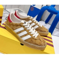 Good Looking adidas x Gucci Gazelle GG Canvas Low-top Sneakers 070251 Camel Brown