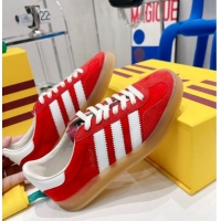 Good Product adidas x Gucci Gazelle Suede Low-top Sneakers Red 070253