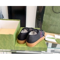 Stylish Gucci GG Canvas Low-top Sneakers Black 070258