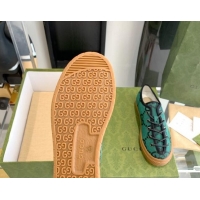 Good Quality Gucci GG Canvas Low-top Sneakers Green 070259