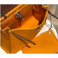 Well Crafted Hermes Herbag 31CM Original Canvas Leather & Calfskin 48887 yellow&brown