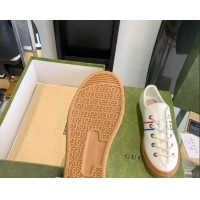 Grade Gucci GG Canvas Low-top Sneakers White 070261