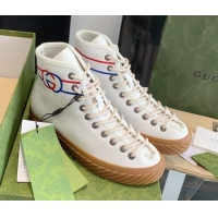 Stylish Gucci GG Canvas High-top Sneakers White 070264