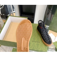 Grade Quality Gucci GG Canvas High-top Sneakers Black 070269