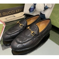 Best Product Gucci GG Matelasse Lambskin Princetown Loafers Black 070274