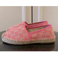 Cheapest Gucci GG Canvas Espadrilles Dark Pink 070402