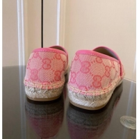 Cheapest Gucci GG Canvas Espadrilles Dark Pink 070402