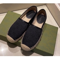 Best Grade Gucci GG Canvas Espadrilles Black 070403