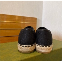 Best Grade Gucci GG Canvas Espadrilles Black 070403