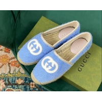 Cheap Price Gucci Towel Espadrilles Blue 071896