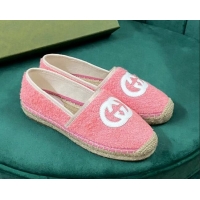 Original Cheap Gucci Towel Espadrilles Pink 071898