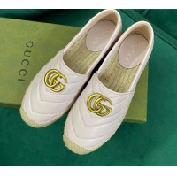 Lower Price Gucci Chevron Leather Espadrilles Pale Pink 718102