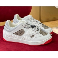 Best Grade Gucci Basket Low-top Sneakers White/Beige 718111