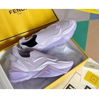 Sophisticated Fendi Flow Mesh Running Sneakers Lilac Purple 520116