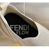 Stylish Fendi Flow Mesh Running Sneakers Beige 520117