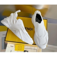 Popular Style Fendi Flow Mesh Running Sneakers White 520119