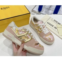 Shop Duplicate Fendi x Versace Match Low-tops Sneakers Pink 052637