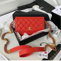 Famous Brand Chanel SMALL FLAP BAG AP2840 Red