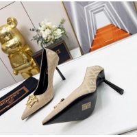 Original Cheap Versace x Fendi Fendace FF Fabric Pumps 11cm Beige 062165