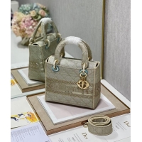 Buy Inexpensive MEDIUM LADY DIOR BAG M0565O light gray