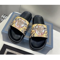 Good Quality Versace x Fendi Fendace Flat Slide Sandals Coffee 062180