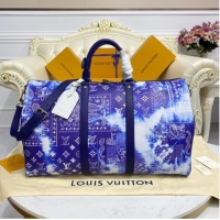 Youthful Louis Vuitton KEEPALL 50B M20558 Blue