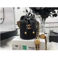 Original Cheap Chanel Drawstring Bag & Gold Metal A68081 black