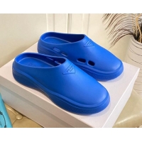 Sumptuous Prada Foam Rubber Mules Blue 2052391